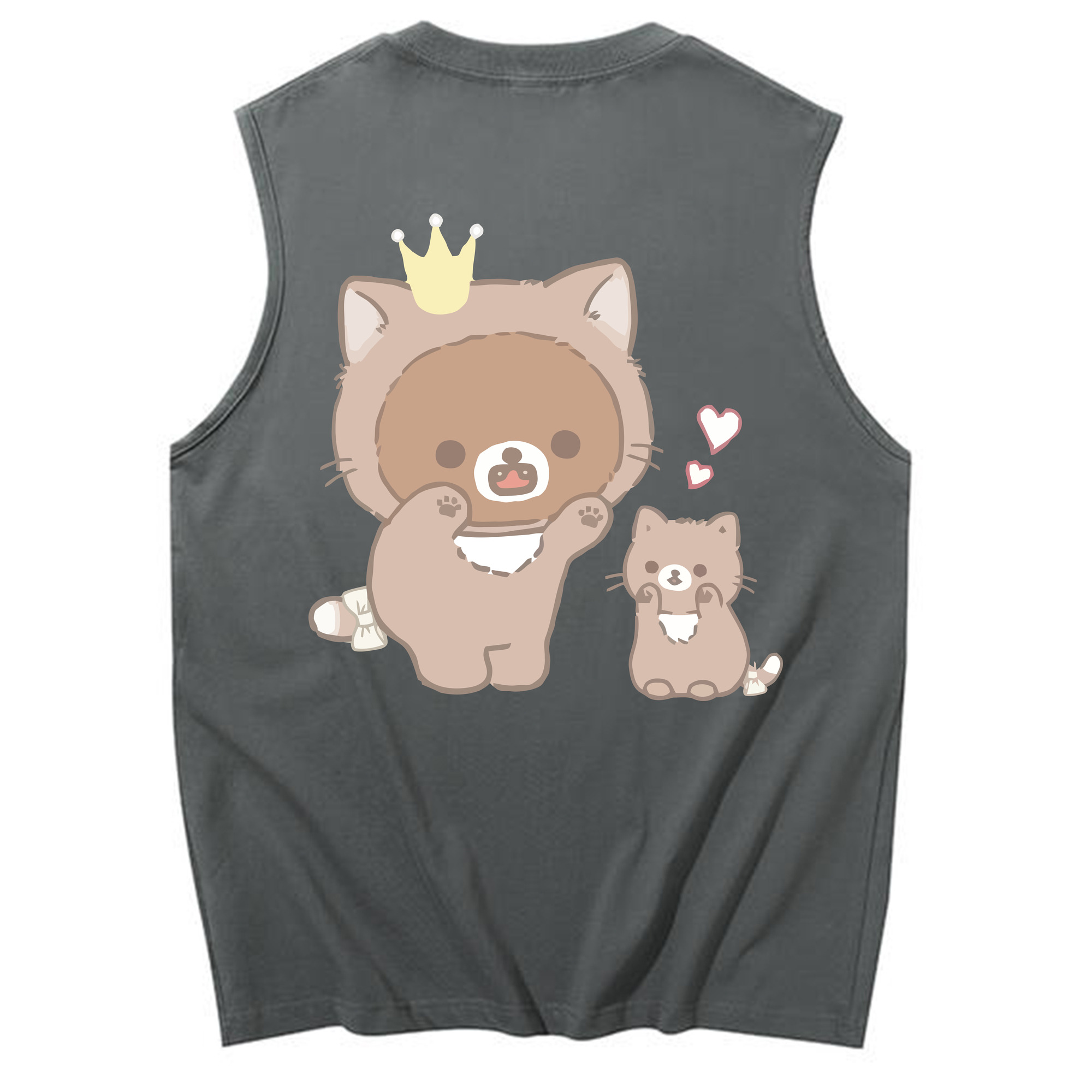 （画像用） リラックマ リラックマ キイロイトリ Rilakkuma Korilakkuma Kiiroitori コットン100％タンクトップ（背面プリント）